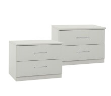 Nachtschrank >Anna< (2er-Set) in WEISS -...
