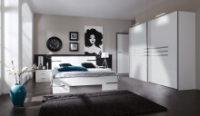 Nachtschrank >Anna< (2er-Set) in WEISS - 104x40x38cm (BxHxT)