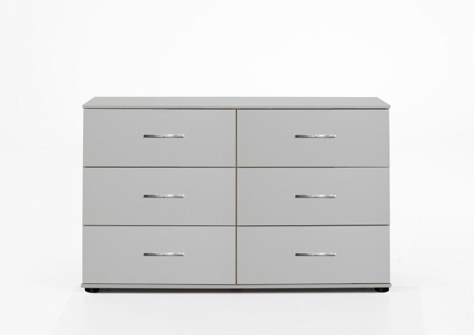 Schubkastenkommode >Anna< in WEISS - 130x83x41cm (BxHxT)