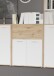 Stauraumschrank >Keflavik < in braun,weiß - 84,5x115,1x41,5cm (BxHxT)