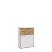 Stauraumschrank >Keflavik < in braun,weiß - 84,5x115,1x41,5cm (BxHxT)
