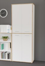 Aktenschrank >Keflavik< in braun,weiß -...
