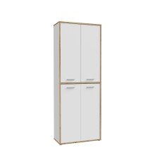 Aktenschrank >Keflavik< in braun,weiß - 84,5x226,5x41,5cm (BxHxT)