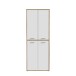 Aktenschrank >Keflavik< in braun,weiß - 84,5x226,5x41,5cm (BxHxT)
