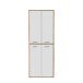 Aktenschrank >Keflavik< in braun,weiß - 84,5x226,5x41,5cm (BxHxT)