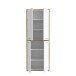 Aktenschrank >Keflavik< in braun,weiß - 84,5x226,5x41,5cm (BxHxT)