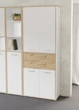 Aktenschrank >Keflavik< in braun,weiß -...