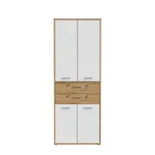 Aktenschrank >Keflavik< in braun,weiß -...
