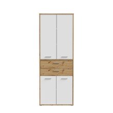 Aktenschrank >Keflavik< in braun,weiß -...