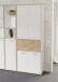 Aktenschrank >Keflavik< in braun,weiß - 84,5x226,5x41,5cm (BxHxT)