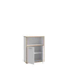 Aktenregal >Keflavik< in braun,weiß - 84,5x115,1x41,5cm (BxHxT)