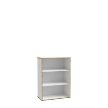 Aktenregal >Keflavik< in braun,weiß - 84,5x115,1x41,5cm (BxHxT)