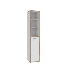 Aktenregal >Keflavik< in braun,weiß - 44,8x226,5x41,5cm (BxHxT)