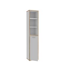 Aktenregal >Keflavik< in braun,weiß - 44,8x226,5x41,5cm (BxHxT)