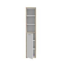 Aktenregal >Keflavik< in braun,weiß - 44,8x226,5x41,5cm (BxHxT)