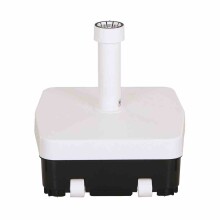 Kunststoffschirmständer >Kunststoff< in weiß/schwarz - 49x16x41 (BxHxT)