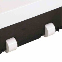 Kunststoffschirmständer >Kunststoff< in weiß/schwarz - 49x16x41 (BxHxT)