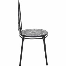 Gartenstuhl >Como< in matt schwarz, dunkgelgrau  - 49x93,5x43 (BxHxT)