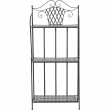 Regal >Como< in matt schwarz, dunkelgrau - 29x142x62 (BxHxT)