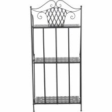 Regal >Como< in matt schwarz, dunkelgrau - 29x142x62 (BxHxT)