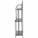 Regal >Como< in matt schwarz, dunkelgrau - 29x142x62 (BxHxT)