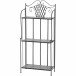 Regal >Como< in matt schwarz, dunkelgrau - 29x142x62 (BxHxT)