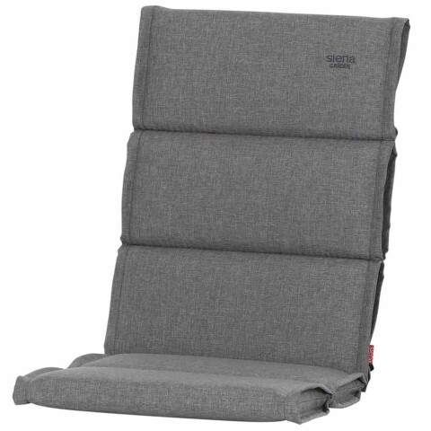 Sesselauflage >Stella< in silber, 100% Polypropylen - 110x6x48cm (BxHxT)