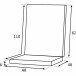 Sesselauflage >Stella< in silber, 100% Polypropylen - 110x6x48cm (BxHxT)