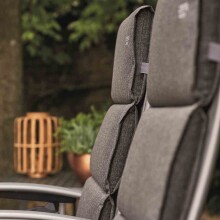 Hochlehnerauflage >Stella< in anthrazit, 100% Polypropylen - 120x6x48cm (BxHxT)