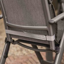 Sitzauflage >Stella< in anthrazit, 100% Polypropylen - 110x6x48cm (BxHxT)