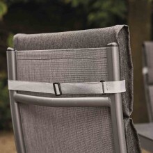 Sitzauflage >Stella< in anthrazit, 100% Polypropylen - 110x6x48cm (BxHxT)