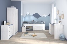 Komplettschlafzimmer >Smoozy 36< Set mit Absetzungen in Rosa oder Blau