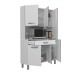 Küchenbuffet >Essential 22< in Weiss / Alu - 120x185x40cm (BxHxT)