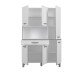 Küchenbuffet >Essential 22< in Weiss / Alu - 120x185x40cm (BxHxT)