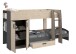 Hochbett >Stim 2< in Eiche / Grau - 280x142x119cm (LxHxT)