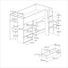Hochbett >Stim 2< in Eiche / Grau - 280x142x119cm (LxHxT)