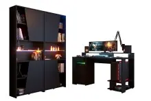 Jugendzimmer-Set >Gaming 1< in 32 - Schwarz