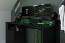 Jugendzimmer-Set >Gaming 1< in 32 - Schwarz