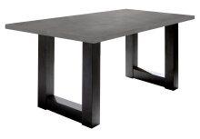 Kulissen-Esstisch >Big System< in schwarzstahl / graphit - 160x77x90cm (BxHxT)