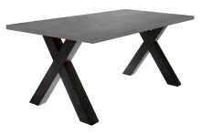 Kulissen-Esstisch >Big System< in schwarzstahl / graphit - 160x77x90cm (BxHxT)