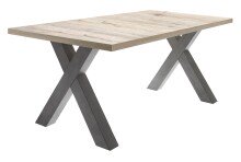 Kulissen-Esstisch >Big System< in graphit / sandeiche - 160x77x90cm (BxHxT)