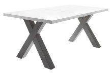 Kulissen-Esstisch >Big System< in graphit / weiß matt lack - 160x77x90cm (BxHxT)