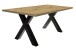Esstisch >Big System< in schwarzstahl / asteiche - 200x75x100cm (BxHxT)