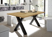 Esstisch >Big System< in schwarzstahl / asteiche -...