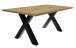 Esstisch >Big System< in schwarzstahl / asteiche - 180x75x90cm (BxHxT)
