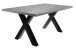 Esstisch >Big System< in schwarzstahl / beton - 200x75x100cm (BxHxT)