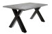 Esstisch >Big System< in schwarzstahl / beton - 140x75x90cm (BxHxT)