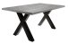Esstisch >Big System< in schwarzstahl / beton - 180x75x90cm (BxHxT)