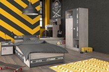Jugendzimmer-Set >Fabric 12< in Esche Grau Loft mit...