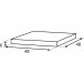 Hockerauflage >Stella< in silber, 100% Polypropylen - 48x6x48cm (BxHxT)